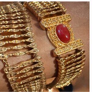 Zara Pack of red stone bracelets NWOT